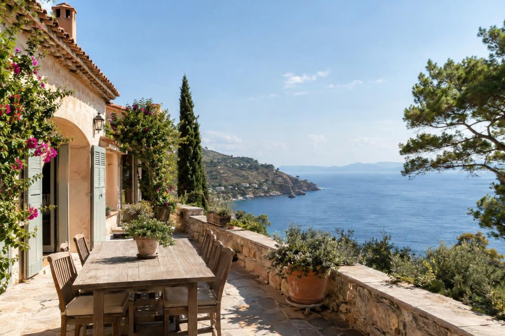 Villa mediterránea con vistas al mar